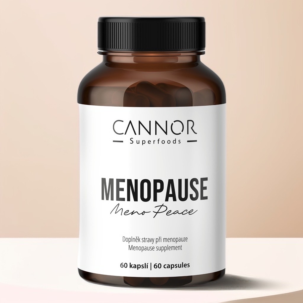Doplněk stravy při menopauze, Menopause, Meno Peace, menopauza, doplněk stravy v klimakteriu, menopauza, ženy 50+, Cannor Praha