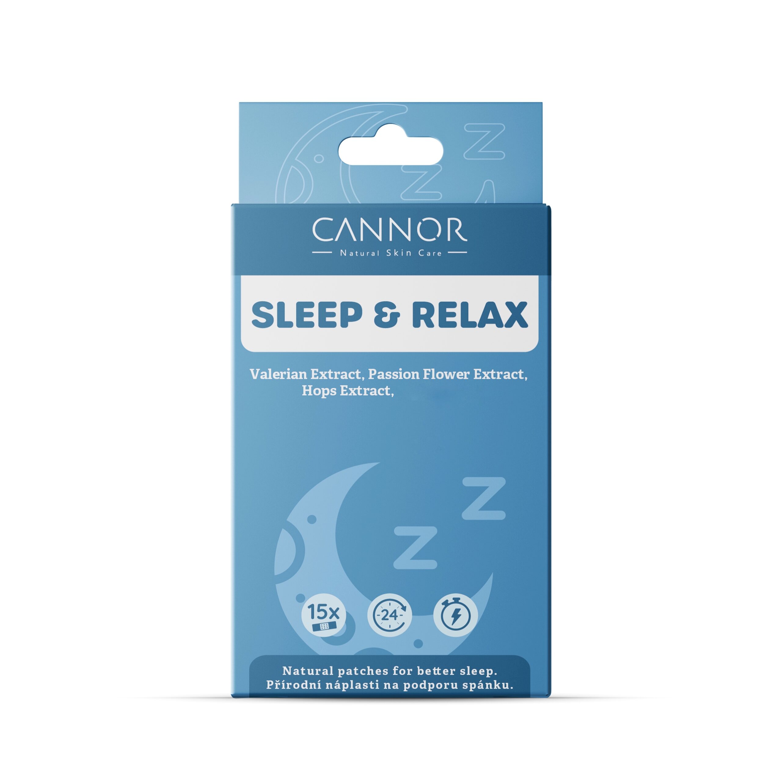 Sleep and Relax, náplasti na spaní, spánek, přírodní náplasti Cannor Praha
