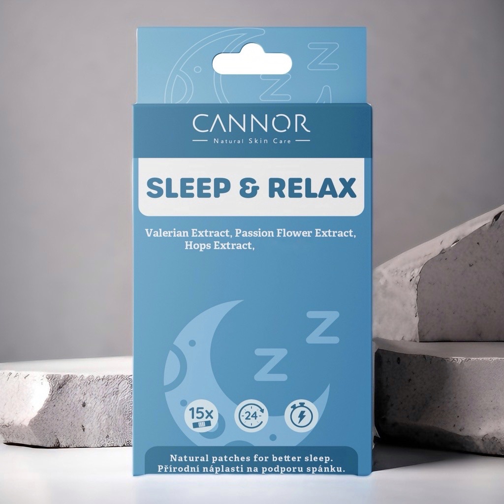 Sleep and Relax, náplasti na spaní, spánek, přírodní náplasti Cannor Praha