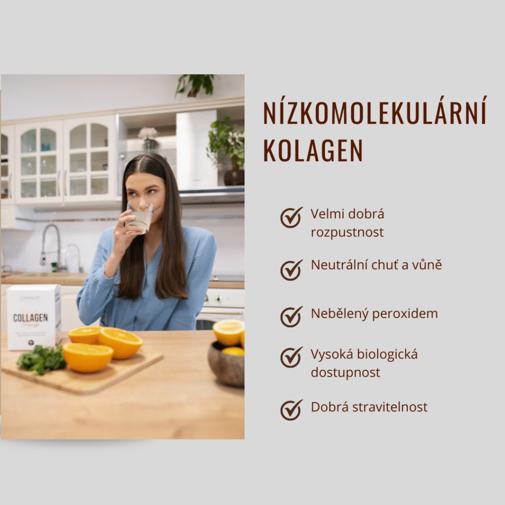 Kolagen na pleť, kolagen na klouby, nízkomolekulární kolagen, kolagen drink, Kolagen Praha Cannor