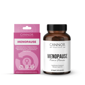 Balíček Menopauza, doplněk stravy na menopauzu, přírodní náplasti na menopauzu, Cannor